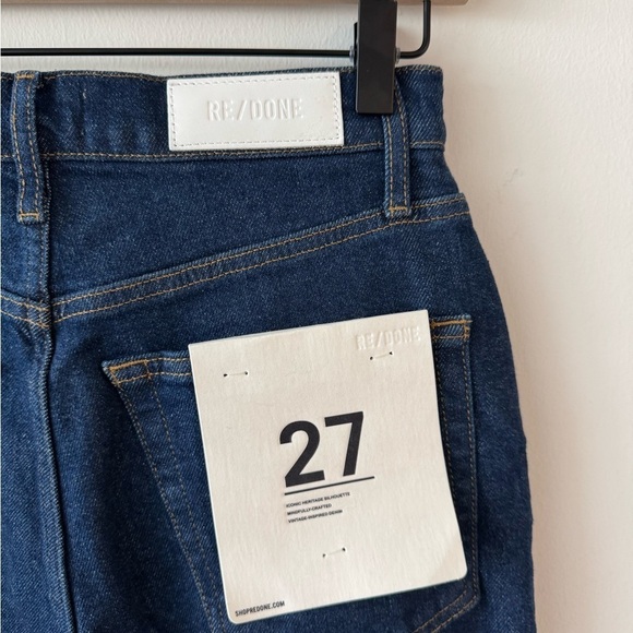 RE/DONE 70s Ultra High Rise Wide Leg Jeans in Rigid Like Wash - Picture 9 of 13